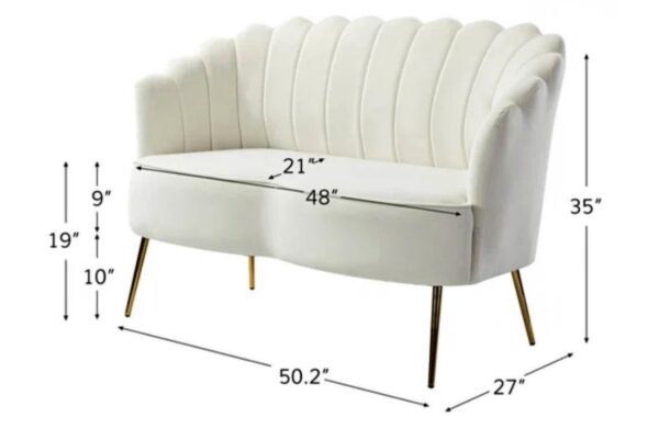 Velvet Loveseat Sofa - Image 3