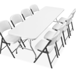 8ft  Fold-in-Half Table - 96 x 30", White